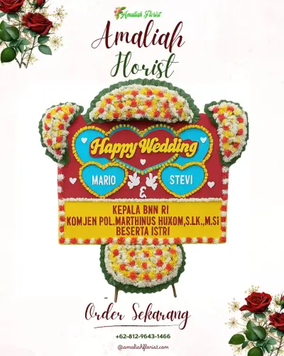 Karangan Papan Bunga Pernikahan di Sumberadi